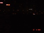 Blurry view of Hong Kong Island.