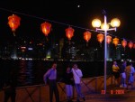 Family photo with the Hong Kong Island backdrop