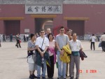 A group photograph with the entrance backdrop