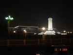 View of the Tinanmen Square at night - whilst we drove by!