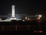 Focus on the main monument on Tinanmen Square