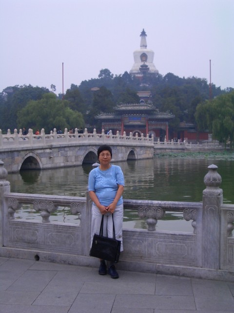 Another look across at the Bai Ta with mum