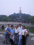 Group shot with the Bai Ta in the backdrop