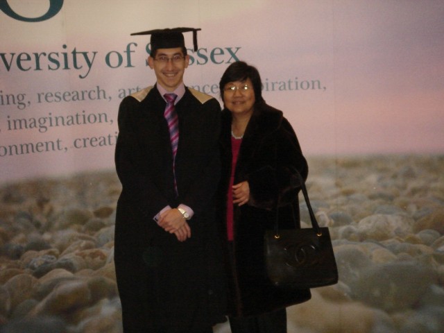 Aaron and mother together. 