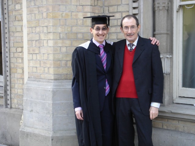 With father outside the Brighton Dome. 