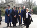 Aaron with the University leadership and Martyn Carr (Amex VP of the UDC). 