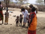 A dance with the Samburu children 