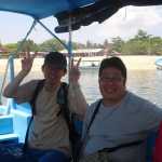 Having fun in the boat