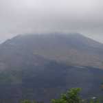 The lava flow was evident as the dark-coloured earth - which highlighted how far down the mountain the flow reached!