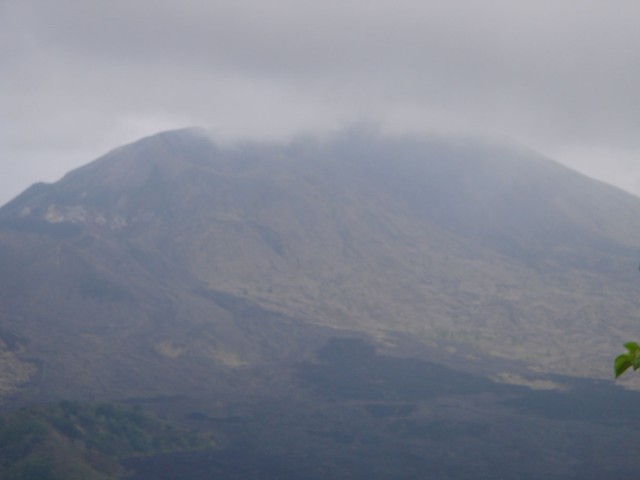 You can make out the lava flow as the darken earth (towards you), versus the lighter earth which seems unscathed.