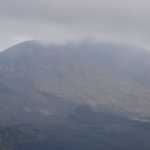 You can make out the lava flow as the darken earth (towards you), versus the lighter earth which seems unscathed.