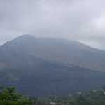A wider view with the volcano central to the shot.