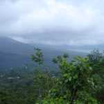 You can just make out the lava flow reaching the lake - just towards the middle-right of the photo!
