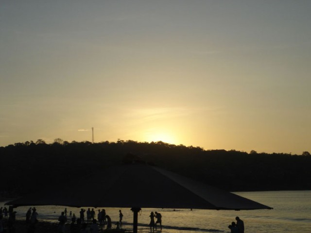 The dusk sunset upon us