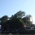A wider-shot of the rock formation and Temple.