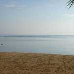 View looking outwards across the bay from the beach