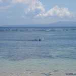 Looking straight outwards from the beach.