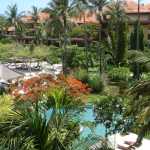 View of the resort, looking down from our balcony
