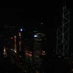 The night skyline of Hong Kong Island