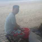 Washing away!