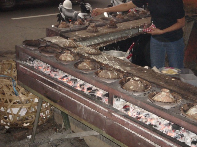 The "hawker-stall" area where the Surabi's are cooked