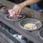 Close-up of the "pots"