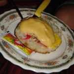 Ketchup, mustard and cheese - hmmmm...