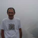 Photo of my father overlooking the crater