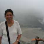 Photo of my Aunt overlooking the crater
