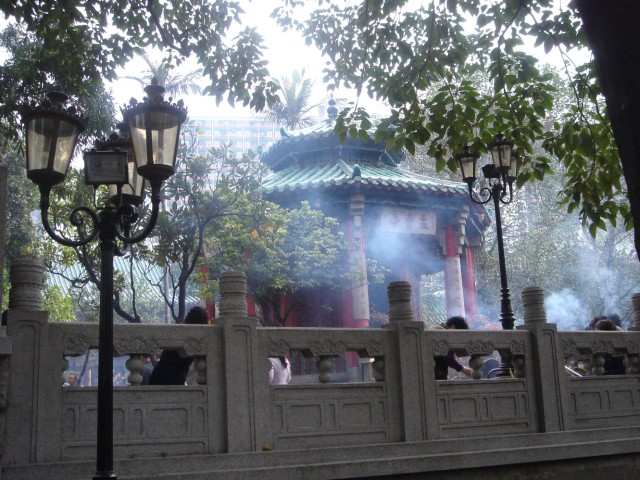 Looking towards one of the Temple buildings