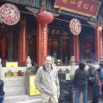 Dad alongside the Temple building