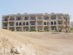 Another view of the accommodation block from the beach.