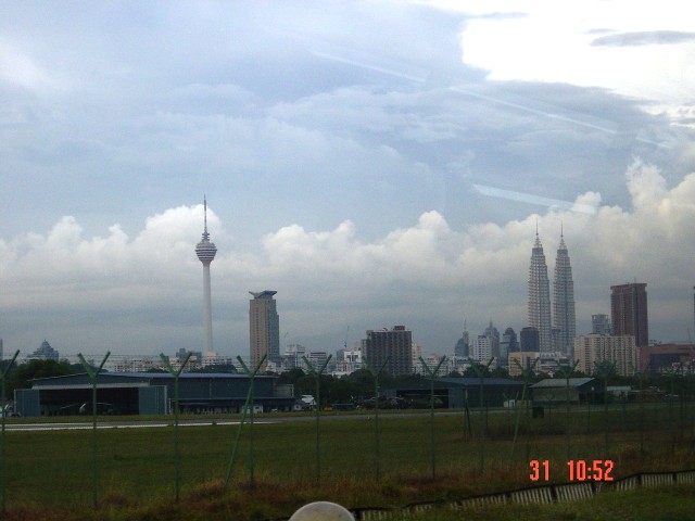 Our trip from KL airport to the KL City Centre - view of the skyline....