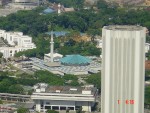 The KL National Mosque in the centre of the photo