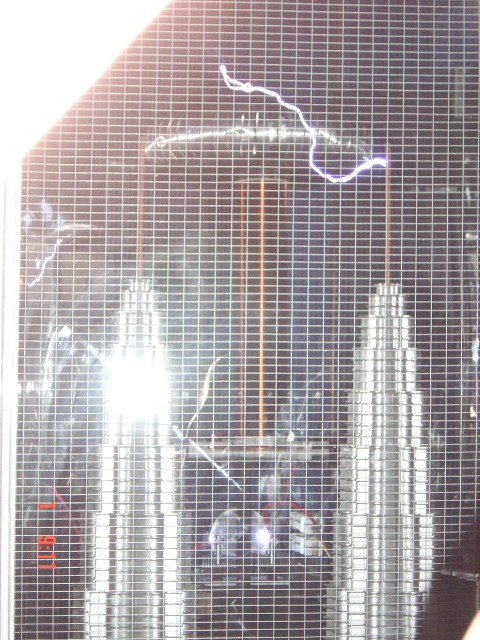 View of the 'Lightening Strike' with Camera Flash