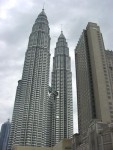 Photo of Twin Towers from a few streets back