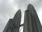 View looking up at the Twin Towers