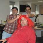 A lot of touchy feely going on in the office!