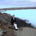 Image of Aaron on the edge of the Lagoon