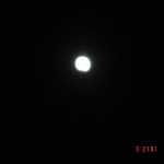 You can clearly see the shadow progressing across the Moon's surface.