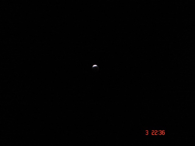 Another 9 mins passes, and incredibly almost all of the moon's surface is covered by the Earth's shadow.