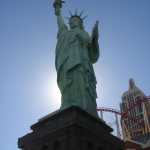 Looking at the Statue of Liberty in all its glory!