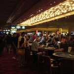 Looking the Roulette tables at the MGM Grand