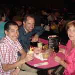 Preparing for David Copperfield's performance - relaxing with a few beverages!