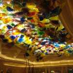 The fantastic ceiling in the lobby at the Bellagio 