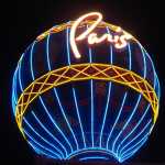 Close-up of the Paris signage