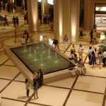 Looking down at the one of the fountains inside the Venetian