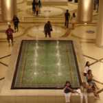 Looking straight on at the fountain