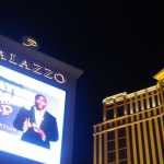 The Palazzo split-shot of the signage and hotel/casino