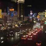 A view looking down across the strip